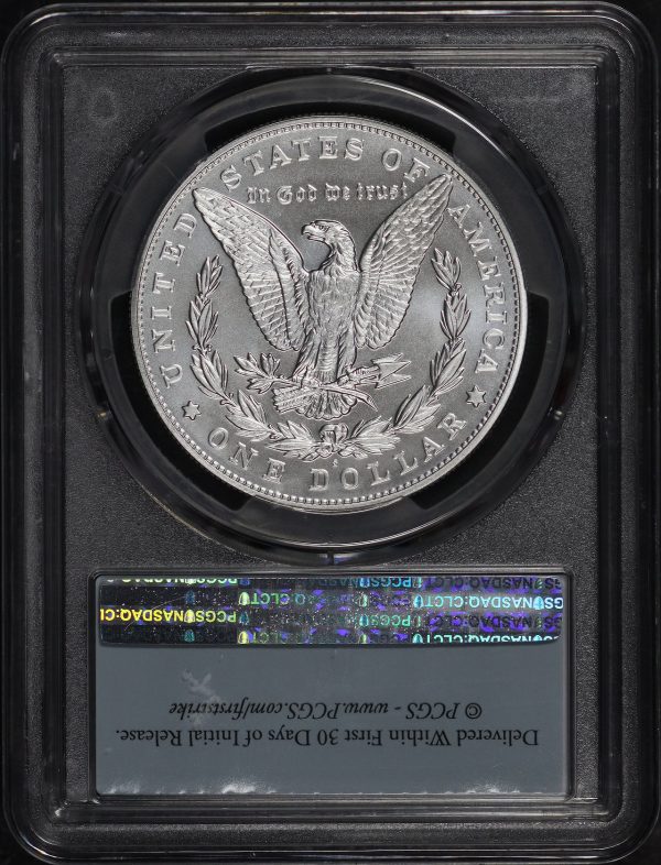 Reverse of this 2021-S Silver Eagle Morgan Dollar 100th Anniversary PCGS MS-70  Strike