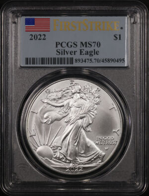 Obverse of this 2022 Silver Eagle PCGS MS-70 First Strike