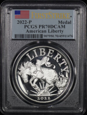 Obverse of this 2022 Token or Medal American Liberty First Strike PCGS PR-70 DCAM