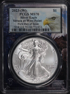 Obverse of this 2022 (W) Silver Eagle PCGS MS-70 First Day Issue