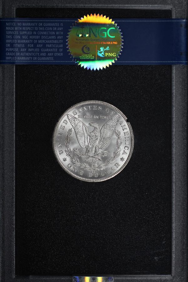 Reverse of this 1885-CC Morgan Dollar NGC MS-64 GSA Hard Pack With Box & Dated COA