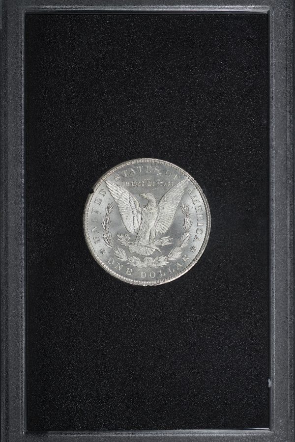 Reverse of this 1885-CC Morgan Dollar GSA Hard Pack With Box & Dated COA