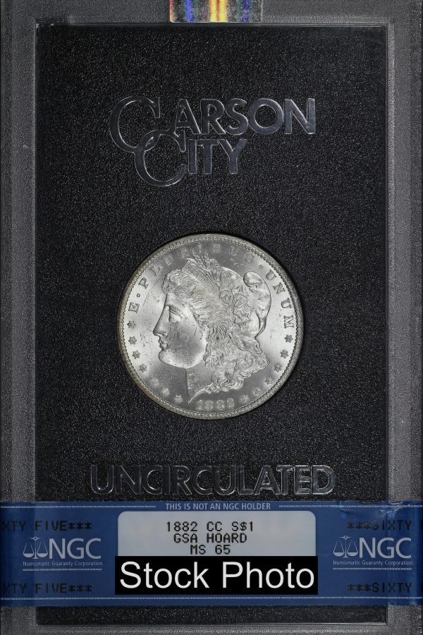 Obverse of this 1882-CC Morgan Dollar NGC MS-65 GSA Hard Pack With Box & Dated COA