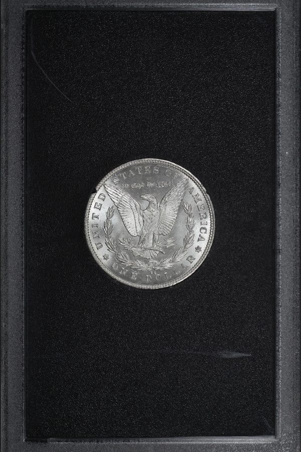 Reverse of this 1890-CC Morgan Dollar GSA Hard Pack With Box & Dated COA