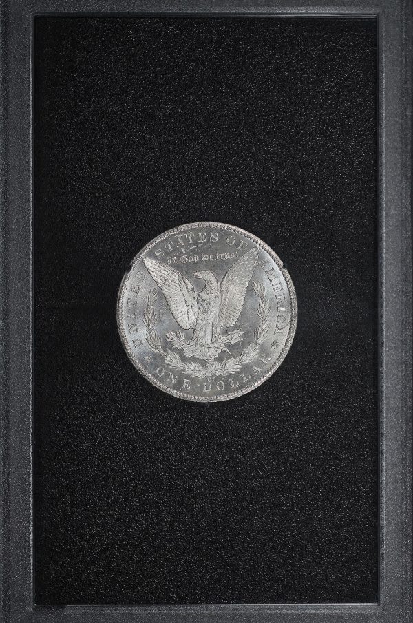Reverse of this 1879-CC Morgan Dollar GSA Hard Pack With Box & Dated COA