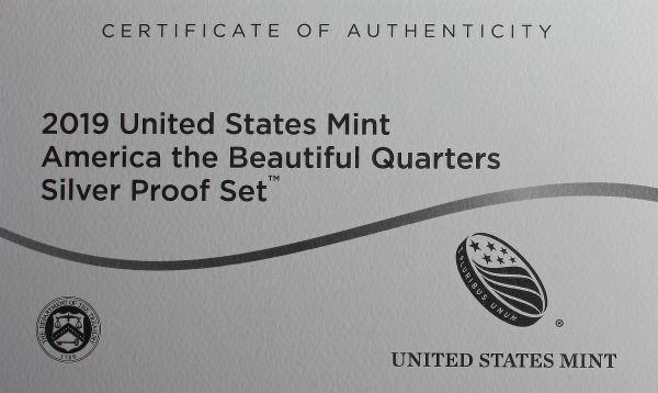 2019-S America The Beautiful Quarters Silver Proof Set - Image 3