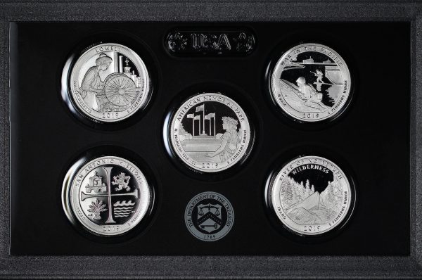 Reverse of this 2019-S America The Beautiful Silver Proof Set Quarters
