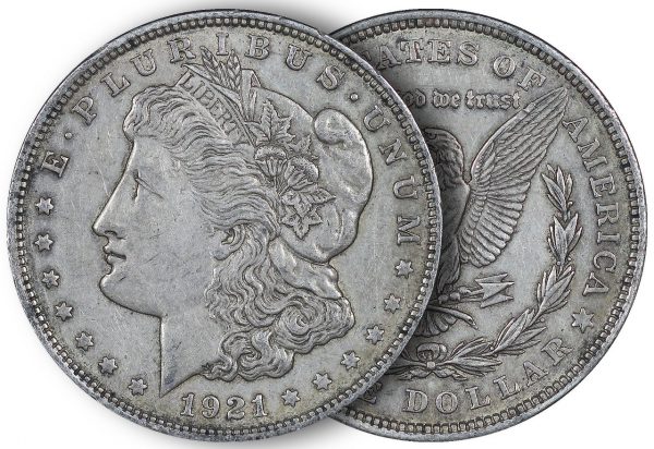 1921 Morgan Silver Dollar Avg Circulated