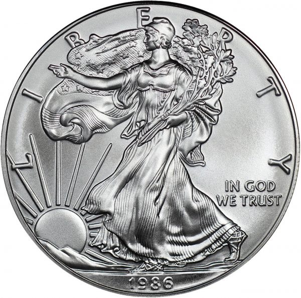 1986 American Silver Eagle Raw BU