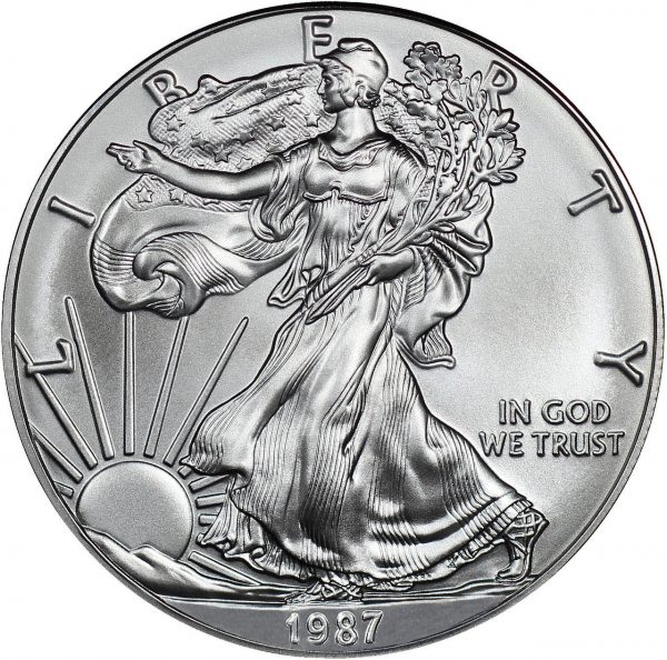 1987 American Silver Eagle Raw BU