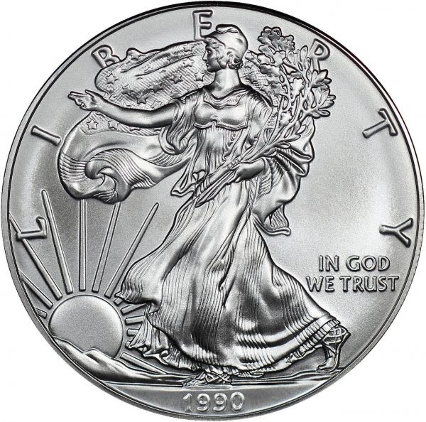 1990 American Silver Eagle Raw BU