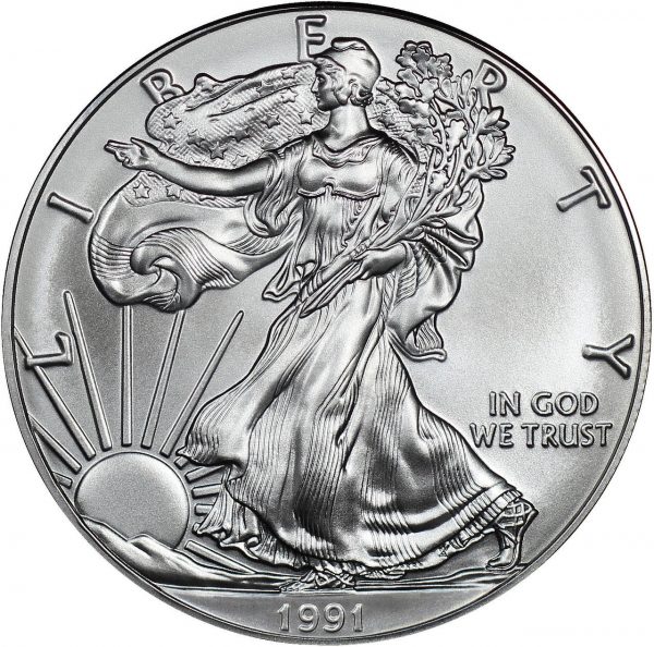 1991 American Silver Eagle Raw BU