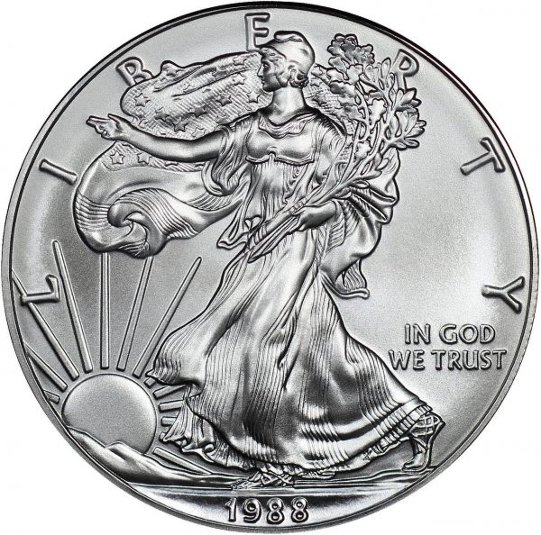 1988 American Silver Eagle Raw BU