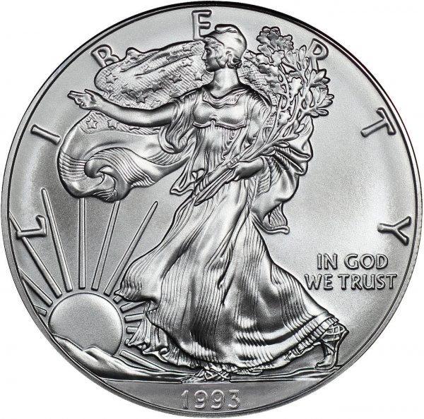 1993 American Silver Eagle Raw BU
