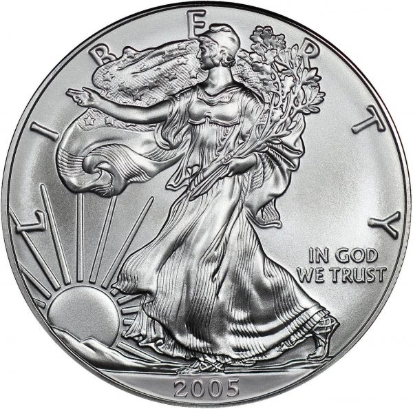 2005 American Silver Eagle Raw BU