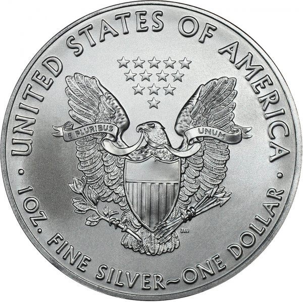 Reverse of this 2007 American Silver Eagle Raw BU