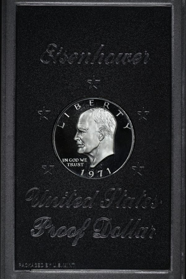1971-S Eisenhower Dollar Silver Proof With Original US Mint Brown Box - Image 2