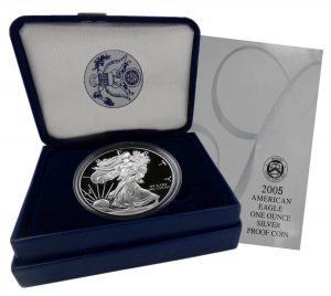 Gallery image of this 2005-W American Silver Eagle Proof