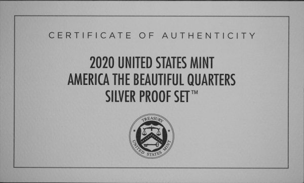 2020-S America The Beautiful Quarters Silver Proof Set - Image 3
