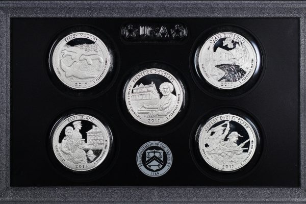 Obverse of this 2017-S America The Beautiful Quarters Silver Proof Set