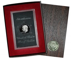 1972-S Eisenhower Dollar Silver Proof With Original US Mint Brown Box