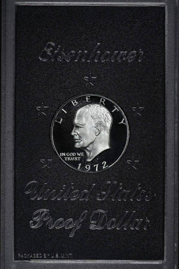 1972-S Eisenhower Dollar Silver Proof With Original US Mint Brown Box - Image 2
