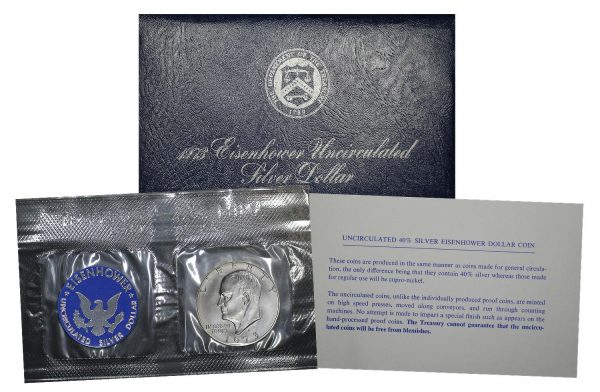 1973-S Eisenhower Dollar Silver Uncirculated Pouch