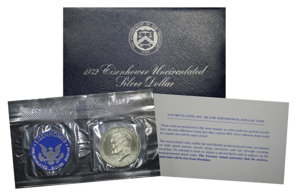 Gallery image of this 1972-S Eisenhower Dollar Silver Uncirculated Pouch