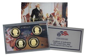 Obverse of this 2007-S United States Mint Presidential $1 Proof Set