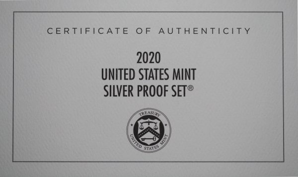Gallery image of this 2020-S United States Mint Silver Proof Set