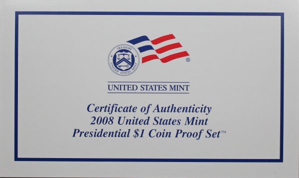 2008-S United States Mint Presidential $1 Proof Set - Image 3