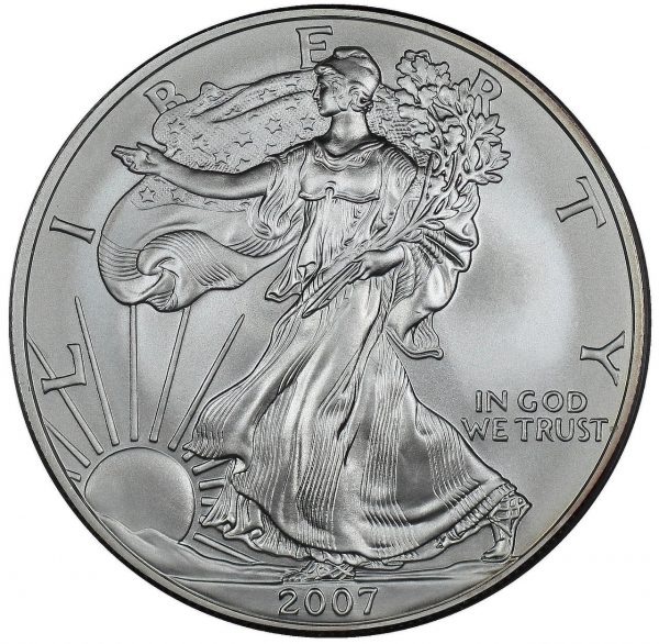2007-W Uncirculated Burnished American Silver Eagle - Image 3