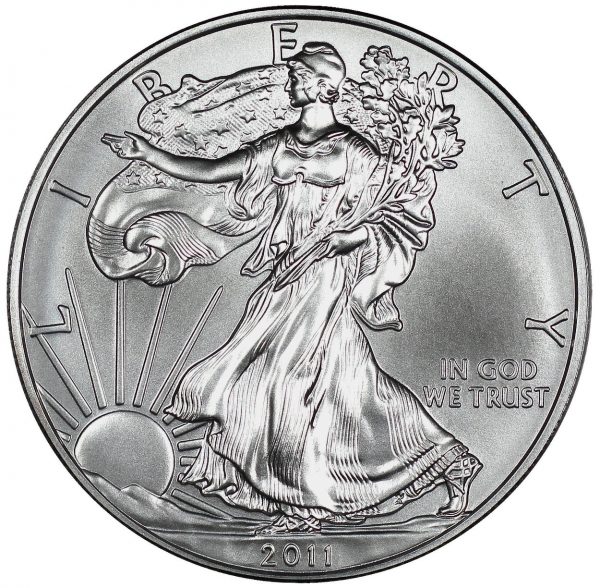 Gallery image of this 2011-W Uncirculated Burnished American Silver Eagle
