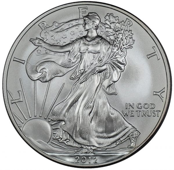 Gallery image of this 2012-W Uncirculated Burnished American Silver Eagle