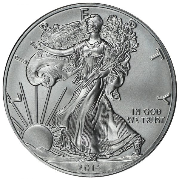 2014-W Uncirculated Burnished American Silver Eagle - Image 3