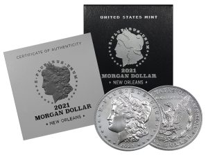 2021-O Morgan Dollar New Orleans Privy Mark  BU With Box & COA