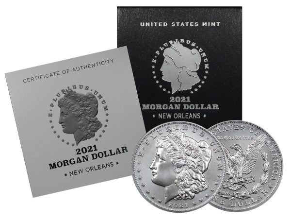 2021-O Morgan Dollar New Orleans Privy Mark  BU With Box & COA