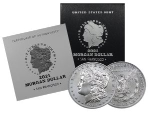 2021-S Morgan Dollar San Francisco Privy Mark  BU With Box & COA