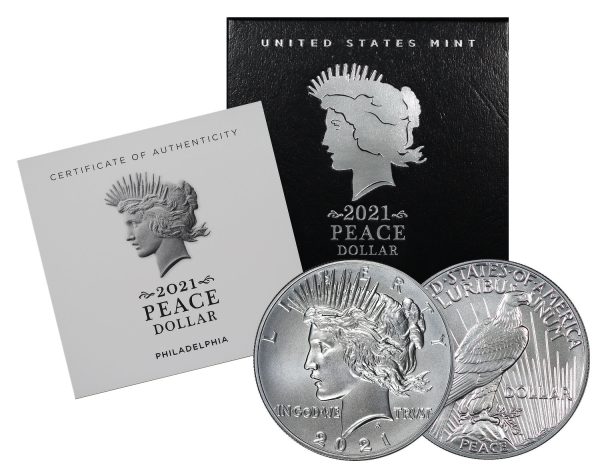 2021-P Peace Dollar BU With Box & COA