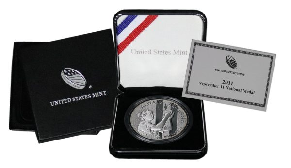 2011-W 9/11 National Medal Commemorative $1 Silver Proof OGP - Image 3