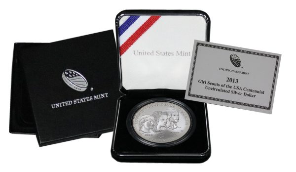 2013-W Girl Scouts of the USA Centennial Commemorative $1 Silver Uncirculated OGP - Image 2