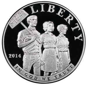 2014-P Cilvil Rights Act of 1964 Commemorative $1 Silver Proof OGP