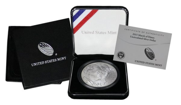 2015-P March of Dimes Commemorative $1 Silver Uncirculated OGP - Image 2