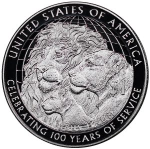 2017-P Lions Clubs International Centennial Commemorative $1 Silver Proof OGP