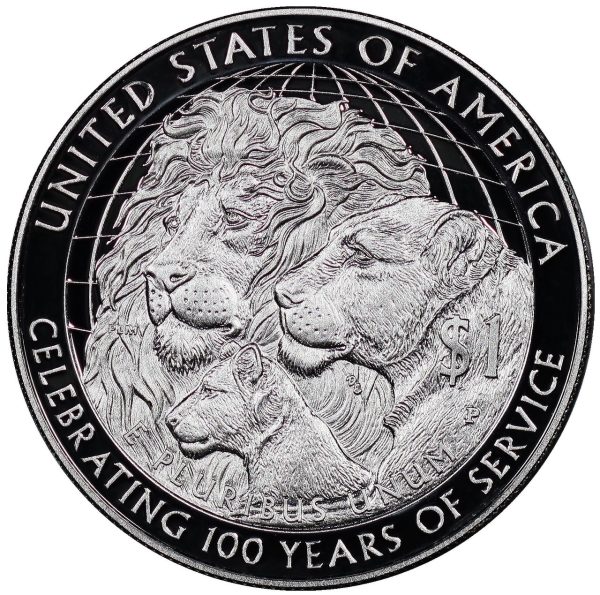 2017-P Lions Clubs International Centennial Commemorative $1 Silver Proof OGP