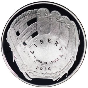 2014-P National Baseball Hall of Fame Commemorative $1 Silver Proof OGP