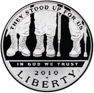 2010-W American Disabled Veterans Commemorative $1 Silver Proof OGP