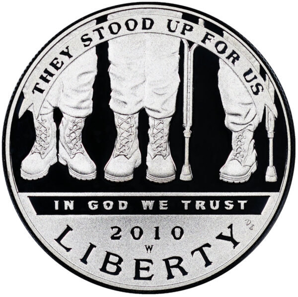 2010-W American Disabled Veterans Commemorative $1 Silver Proof OGP