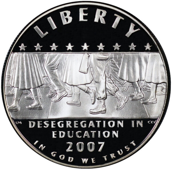 2007-P Little Rock Central High School Desegregation Commemorative $1 Silver Proof OGP