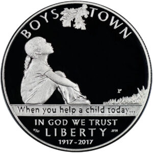 2017-P Boys Town Centennial Commemorative $1 Silver Proof OGP